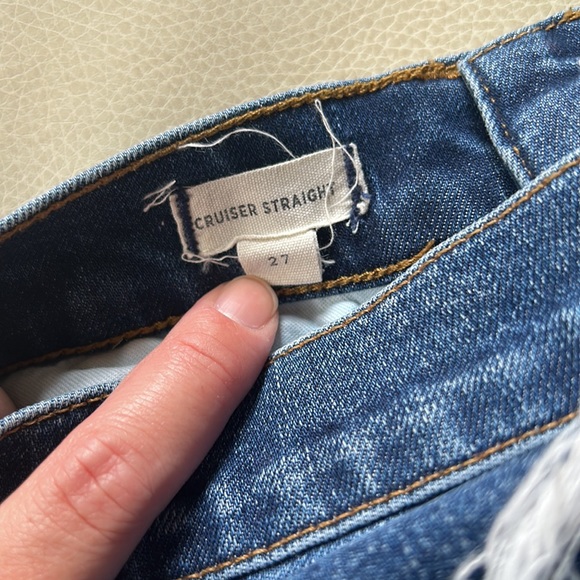 Madewell Cruiser Straight 2 tone Denim Jeans - Picture 5 of 5